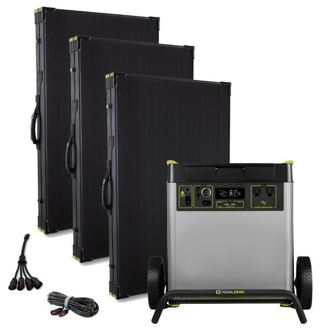 Goal Zero Yeti 6000X Solar Generator Kit with (3) Boulder 200 Briefcase Solar Panels