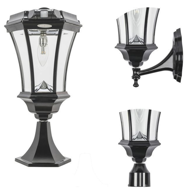 Gama Sonic Victorian Bulb Solar Light - With Pole, Post & Wall Mount Kit