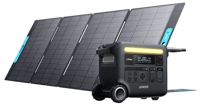 Anker SOLIX F2600 Portable Solar Generator with 400W Anker Solar Panel - 2560Wh - 2400W