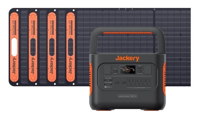 Jackery Solar Generator 1000 Pro with 4x SolarSaga 200W Solar Panels