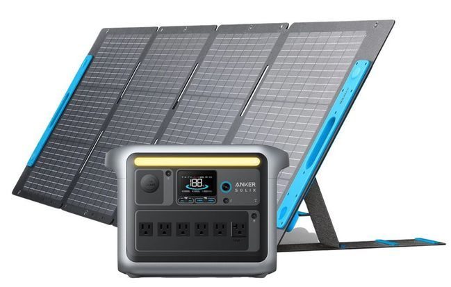 Anker SOLIX C1000 Portable Solar Generator Kit - With Anker 200W Solar Panel