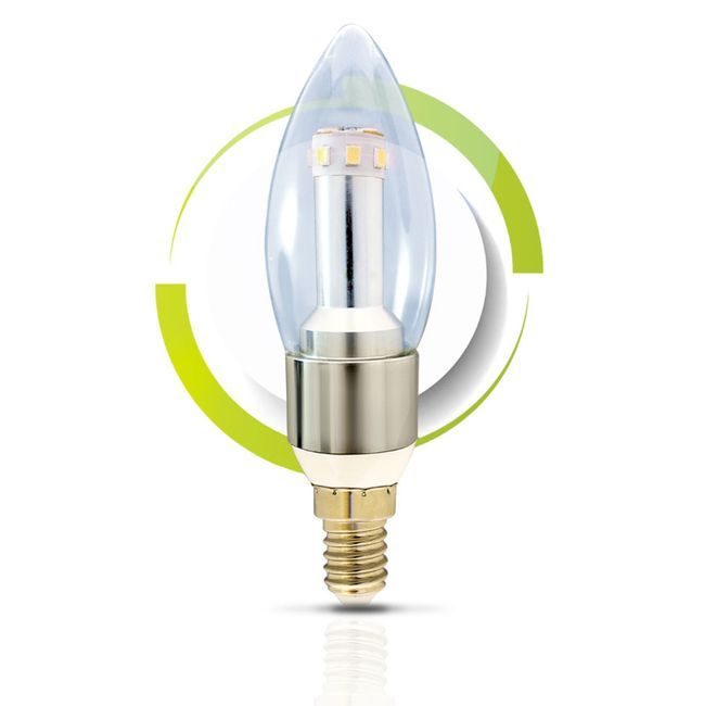GS Solar LED Light Bulb - C37 Warm White 2700K