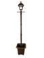Gama Sonic Baytown Bulb Solar Lamp Post with EZ-Anchor and Planter Base - Brushed Bronze