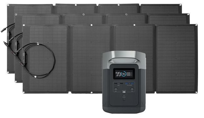 EcoFlow Delta Solar Generator Kit with 480 Watts of Solar