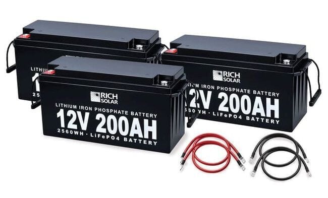 Rich Solar 12V - 600AH - 7.6kWh Lithium Battery Bank