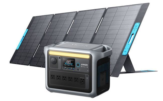 Anker SOLIX C1000X Portable Solar Generator Kit - With Anker 400W Solar Panel