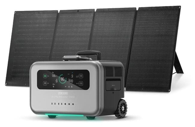 Zendure SuperBase Pro 1500 Solar Generator Kit - 200W Foldable Solar Panel