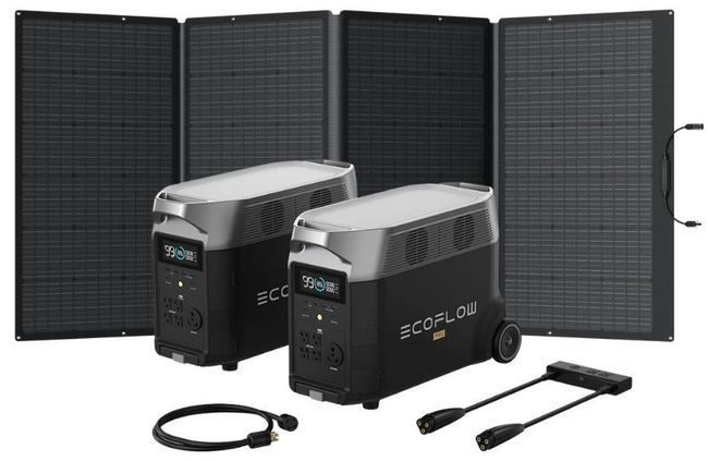 EcoFlow Delta Pro EV Solar Charging Kit with Free 400 Watt Solar Panel