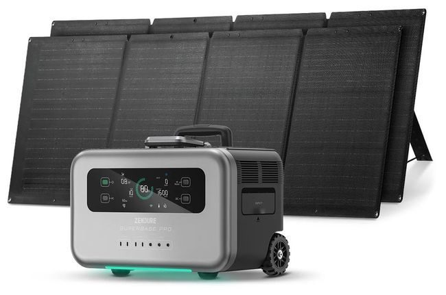 Zendure SuperBase Pro 1500 Solar Generator Kit - 2x 200W Foldable Solar Panels
