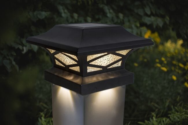 Classy Caps Kingsbridge Black Dual Lighted Solar Post Cap
