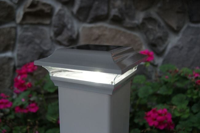 Classy Caps Imperial White Solar Post Cap for 4x4 Post