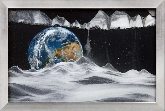 Sand Art Picture - Earth (Apollo 17) - By Klaus Bosch