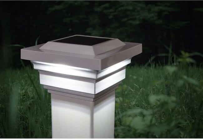 Classy Caps Regal White Solar Post Cap for 4x4 Posts