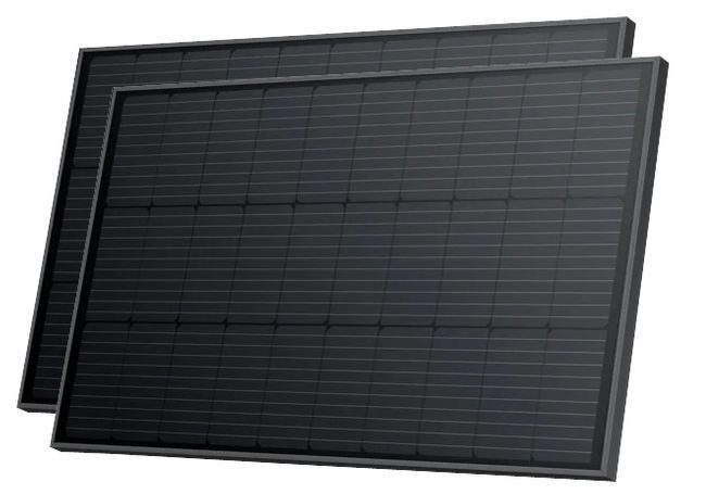 EcoFlow 2x 100W Rigid Solar Panel with 2 Rigid Solar Panel Mounting Feet