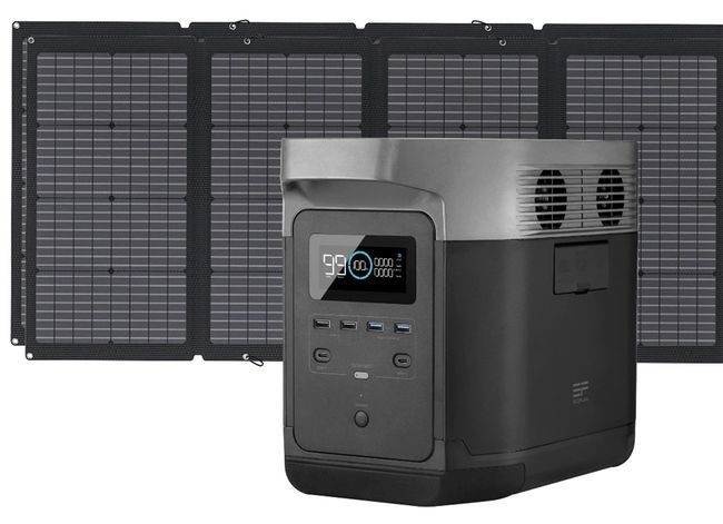 EcoFlow Delta 1000 Solar Generator Kit - 2x 220 Watt Bifacial Solar Panels