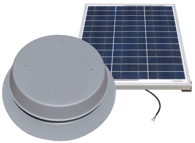 Solar Attic Fan - 65 Watts - 3350 sq ft - Comes with Remote Solar Panel