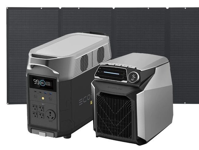 Ecoflow Wave Portable Air Conditioner and Delta Pro Power Station - With 400 Watts of Solar
