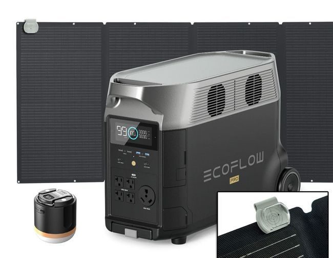 Ecoflow Delta Pro with 400W Solar Panel and Free Camping Light and Solar Angle Guide Special Bundle