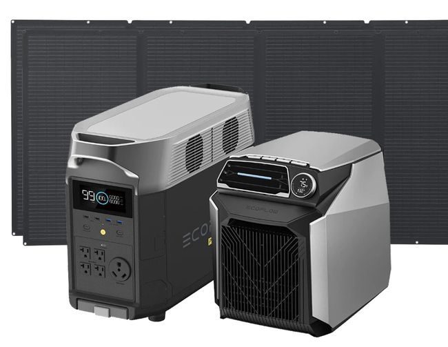 Ecoflow Wave Portable Air Conditioner and Delta Pro Power Station - With 800 Watts of Solar