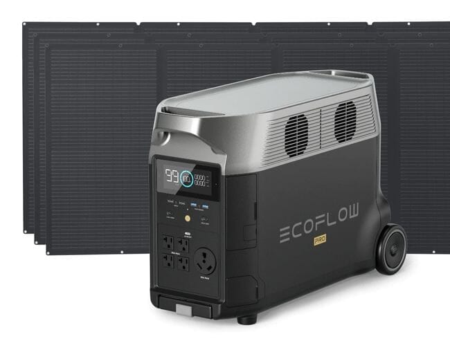 EcoFlow Delta Pro Portable Solar Generator Kit - With 1200 Watts of Solar