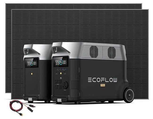 EcoFlow Delta Pro Power Station & Expansion Battery Kit with 2x 400 Watt Rigid Solar Panels
