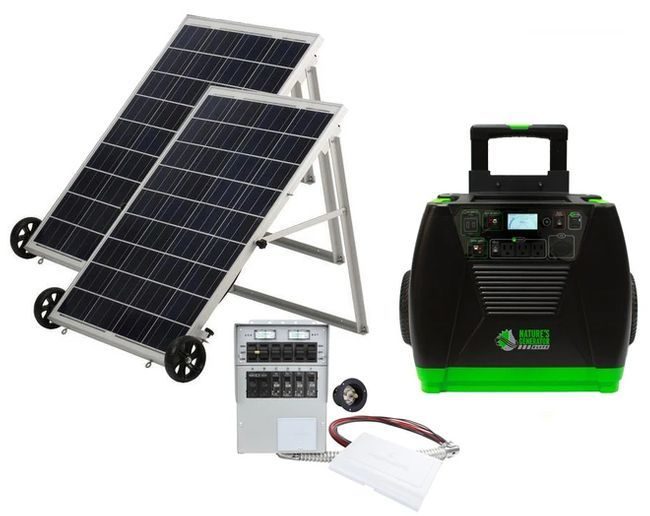 Natures Generator Elite Solar Generator - Power Transfer Gold Kit