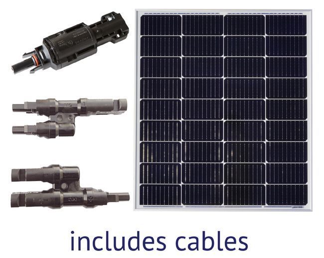 100-Watt Solar Panel for Expanding Solar Generator Kits - Includes MC4 Branch Connectors