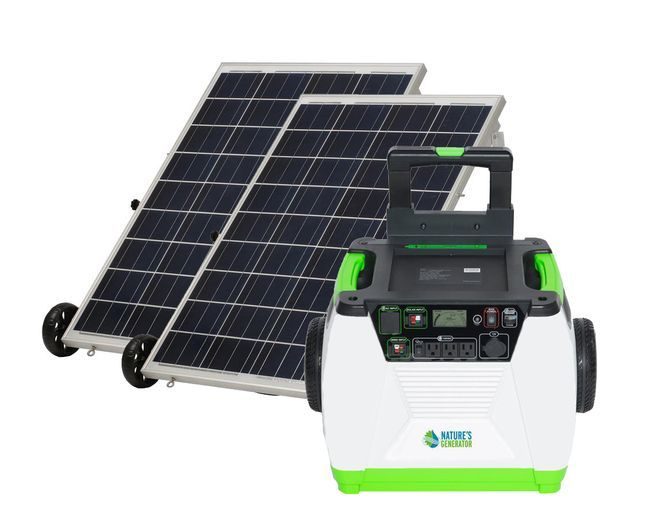 Natures Generator Portable 1800 Watt Solar Generator Kit with 200 Watts of Solar