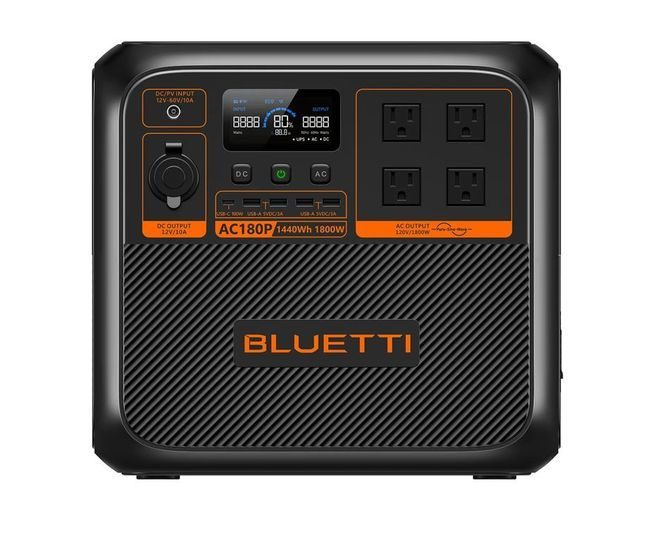 Bluetti AC180P Solar Portable Power Station - 1800W - 1440Wh