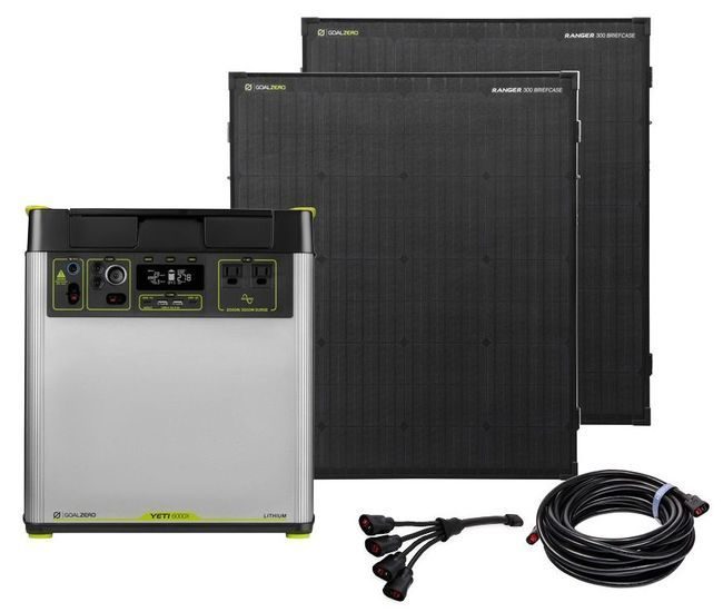 Goal Zero Yeti 6000X Power Station and 2x Ranger 300 Briefcase Solar Kit