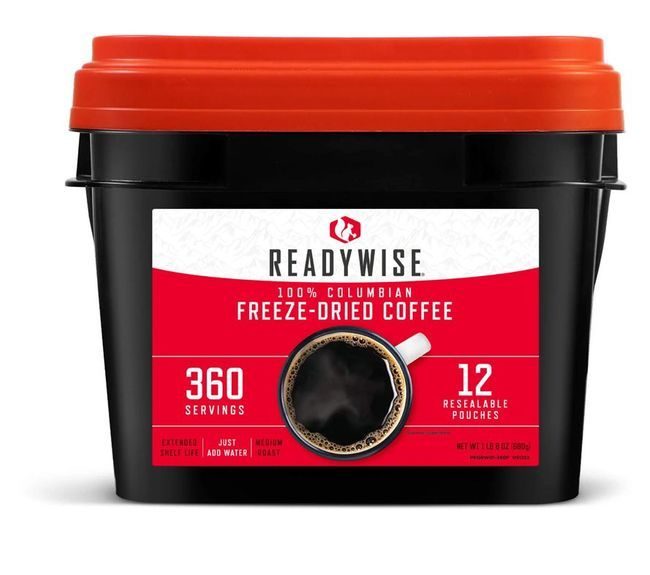 Ready Wise 360 Servings of Freeze-Dried Colombian Coffee