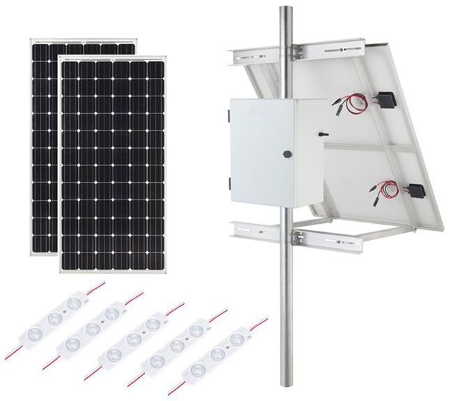 Internally Lit LED Module Solar Lighting Kit - 4860 Lumens