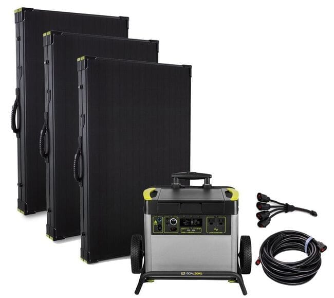 The Refrigerator - Yeti 3000X Lithium Lightweight Solar Generator Kit - Includes (3) Boulder 200 Watt Panels