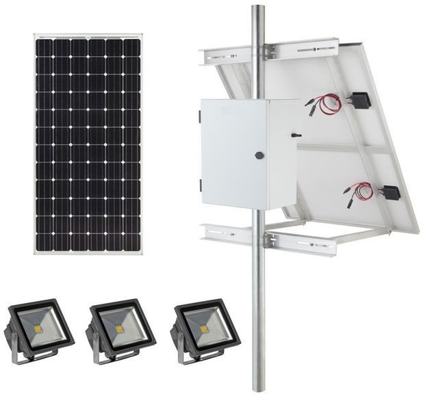 Earthtech Products Commercial Solar Flag Pole Lighting Kit for Flagpoles Up to 25 Feet - 3 Lights (3600 Total Lumens)