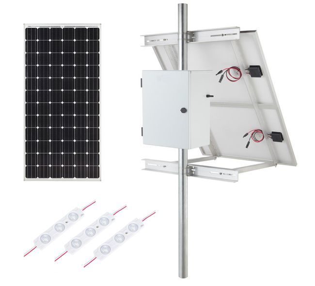 Internally Lit LED Module Solar Lighting Kit - 2430 Lumens
