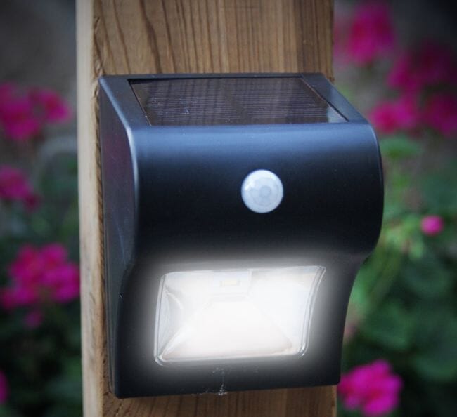 Classy Caps Solar Motion Sensor Deck and Wall Light