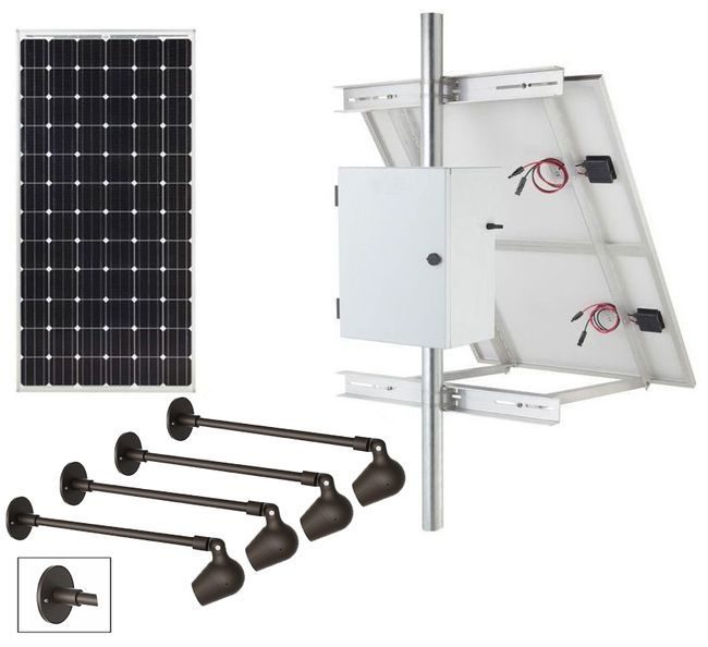 Commercial Dual Solar Sign Lighting Kit Surface Mount