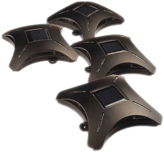 Solar Powered Deck Lights for Decks and Steps, 4 Pack - by Maxsa Innovations