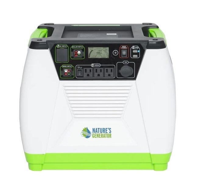 Natures Generator Portable 1800-Watt Solar Generator Without Cart
