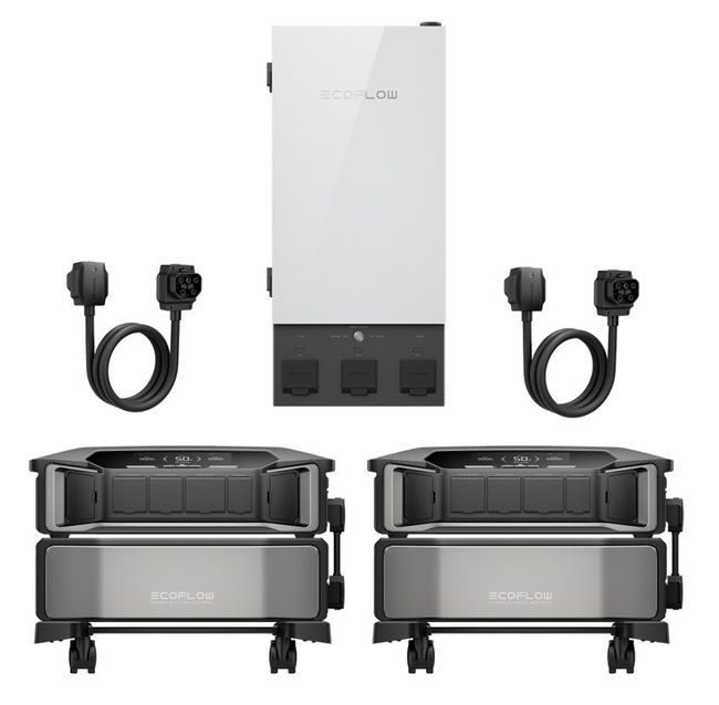 Ecoflow 2x Delta Pro Ultra Powerstations and Smart Home Panel 2 Combo