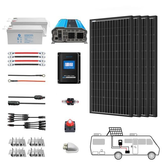 ACO Power 400 Watt Monocrystalline RV Solar Kit
