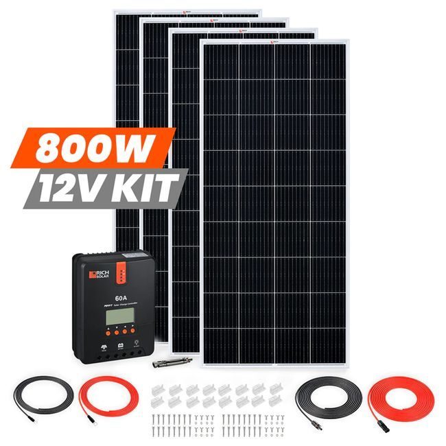 800 Watt Solar Kit with 60A MPPT Charge Controller