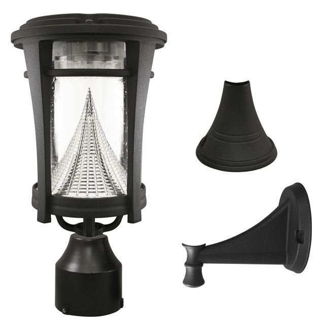 Aurora Solar Lamp Post Fixture With 3 Mounting Options