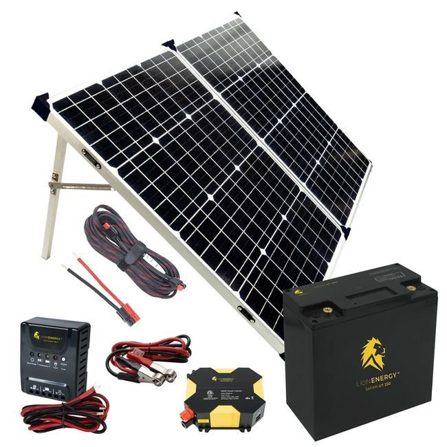 Lion Energy Beginner DIY Solar Power Kit Featuring the UT 250 Lithium Battery