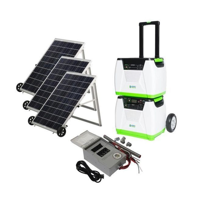 Natures Generator Portable 1800-Watt Solar Generator - Power Transfer Platinum Kit