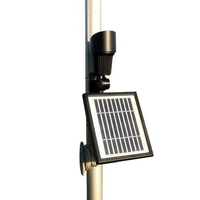 Solar Flag Pole Light - 12 Bright LEDs for Bright Illumination