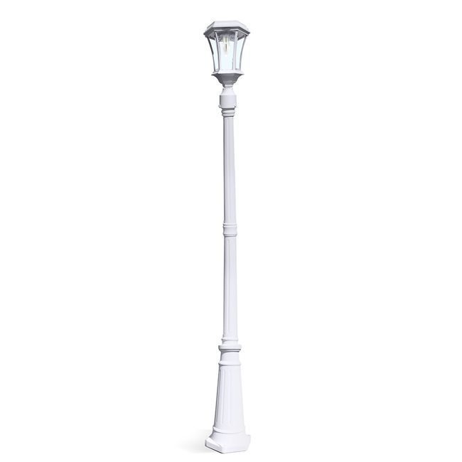 Victorian Solar Lamp Post in White
