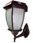 Concave Solar Coach Lamp with Flicker Flame LED - Wall Mount
