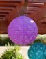 Soji Stella - Brights Geo Palm - 12 Inch Solar Lantern - Violet