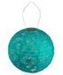 Soji Stella - Brights Geo Palm - 12 Inch Solar Lantern - Turquoise